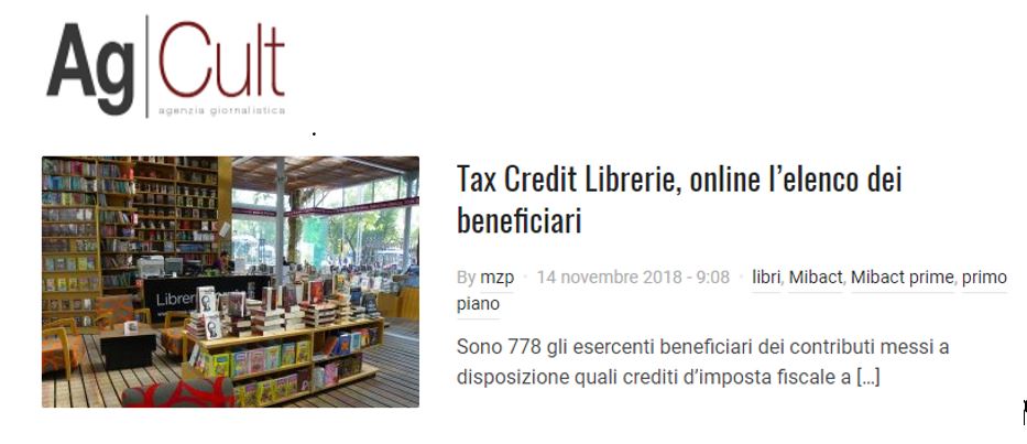 Tax Credit Librerie, online l’elenco dei beneficiari