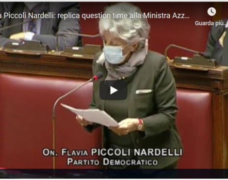 Flavia Piccoli Nardelli interviene alla Camera sul decreto sostegni-bis